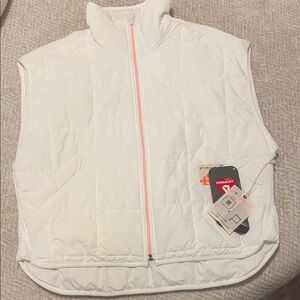 FP Movement by Free People White Vest with Pink Accent